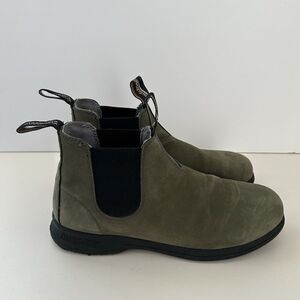 Blundstone Chelsea Boots Green Nubuck Leather Mens Sz 8.5 US 9.5 Active Series
